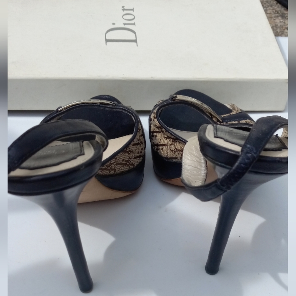 Christian Dior/Vintage Diorissimo Pump/Logo brown/size 39.5 - Picture 5 of 5
